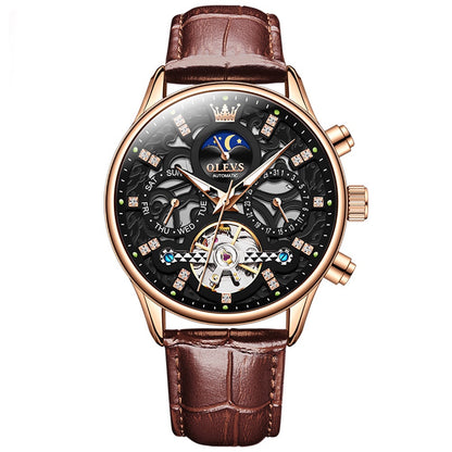 Automatik Mondphasen Skeleton Uhr
