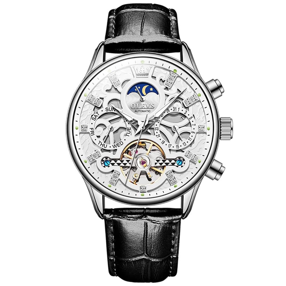 Automatik Mondphasen Skeleton Uhr